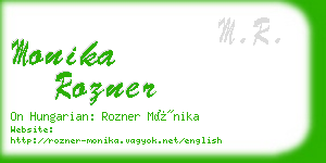 monika rozner business card